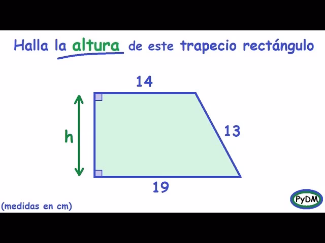 ¿Cómo encontrar la h de un trapezoide?