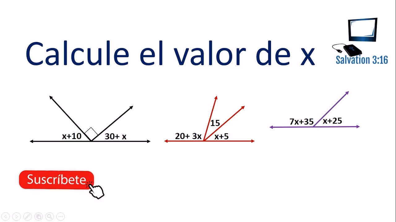 ¿Cómo se calcula el valor de x en un triángulo?