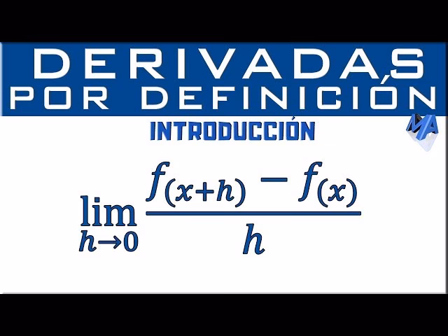 ¿Qué es derivar usando la definición?