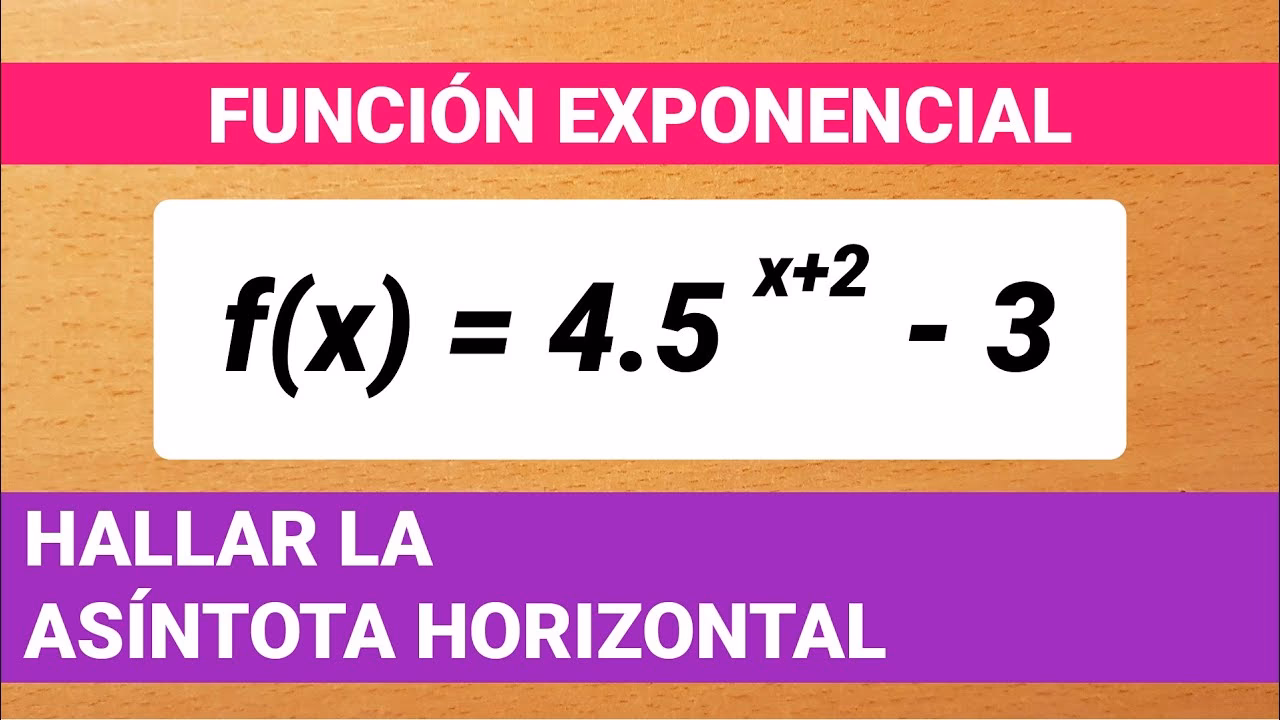 ¿Cómo encontrar la asíntota de una ecuación exponencial?