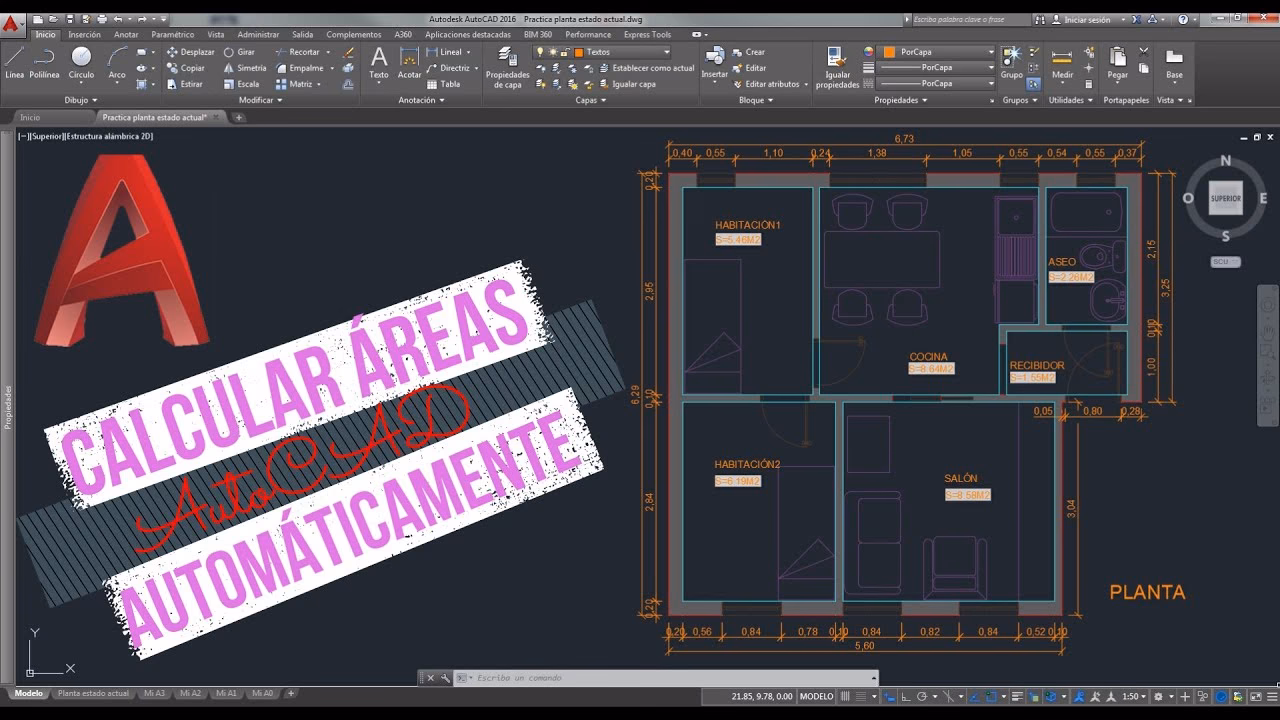 ¿Cómo sacar la superficie en AutoCAD?