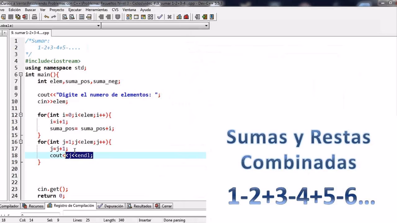¿Qué operador se utiliza para la suma en C++?
