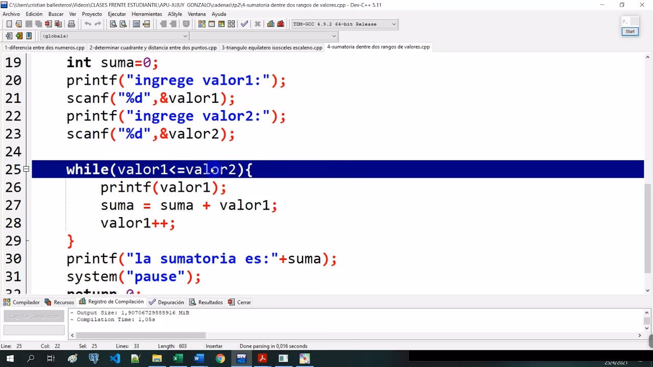¿Cómo calcular la suma en C++?
