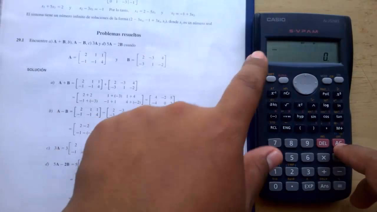 ¿Cómo encontrar soluciones de matrices?