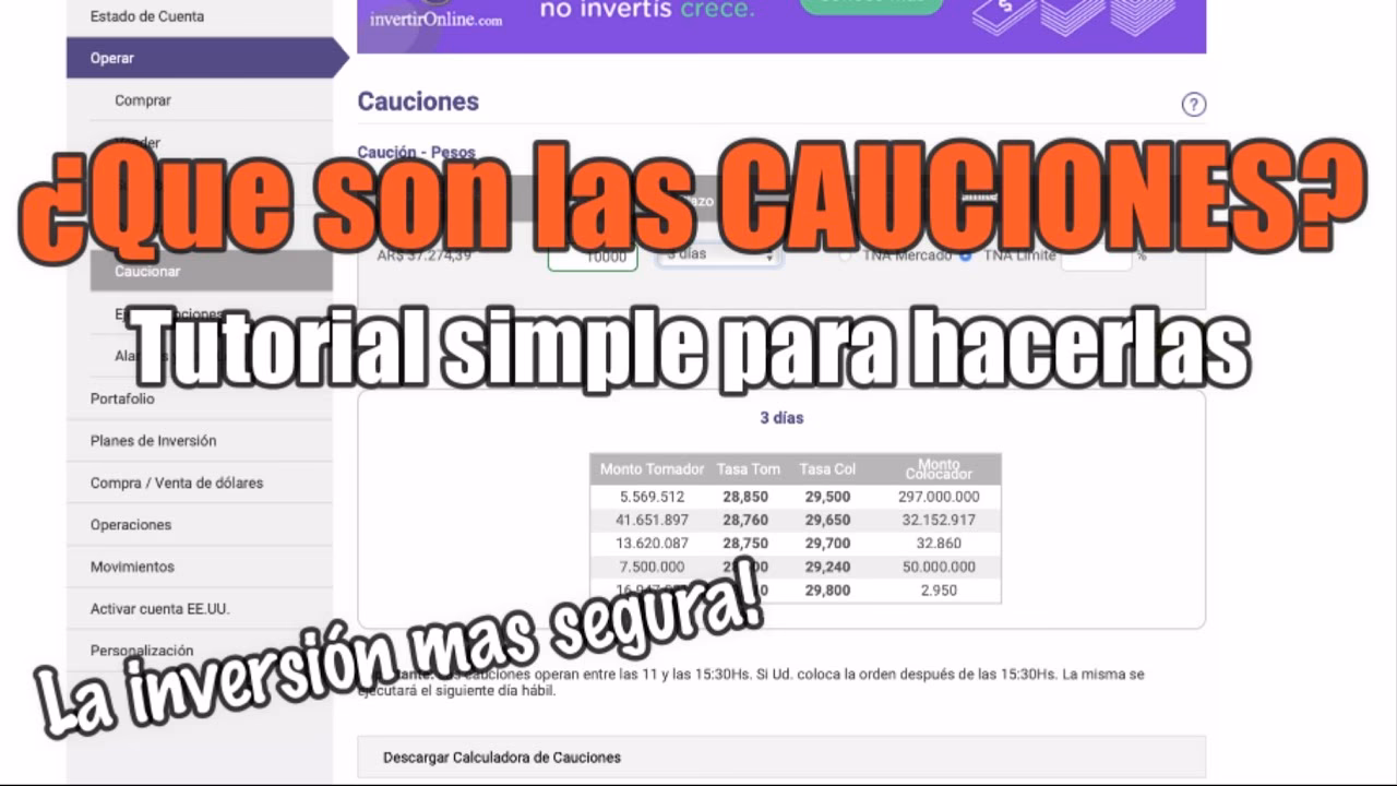 ¿Qué es la caución en dólares?