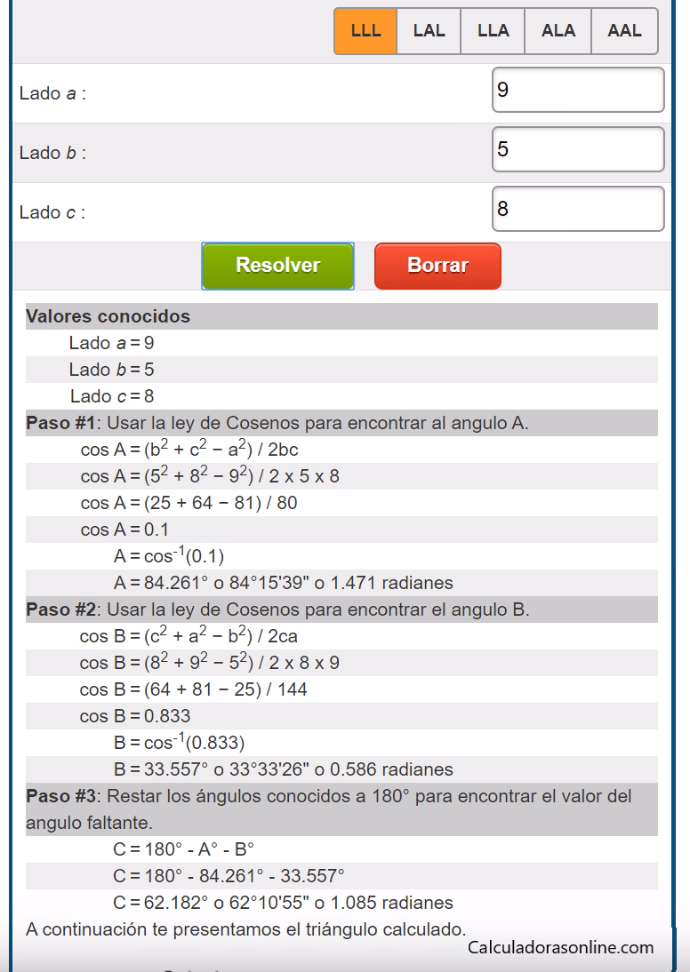 ¿Cuál es el coseno de 220 grados?