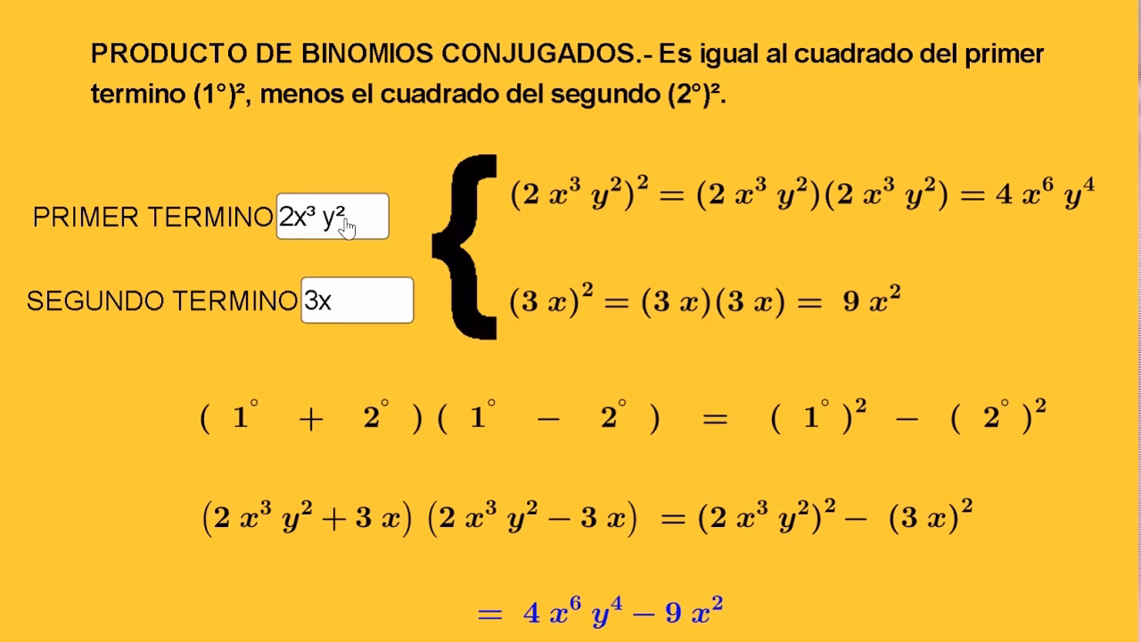 ¿Cuál es el conjugado del binomio 6 √ 4?