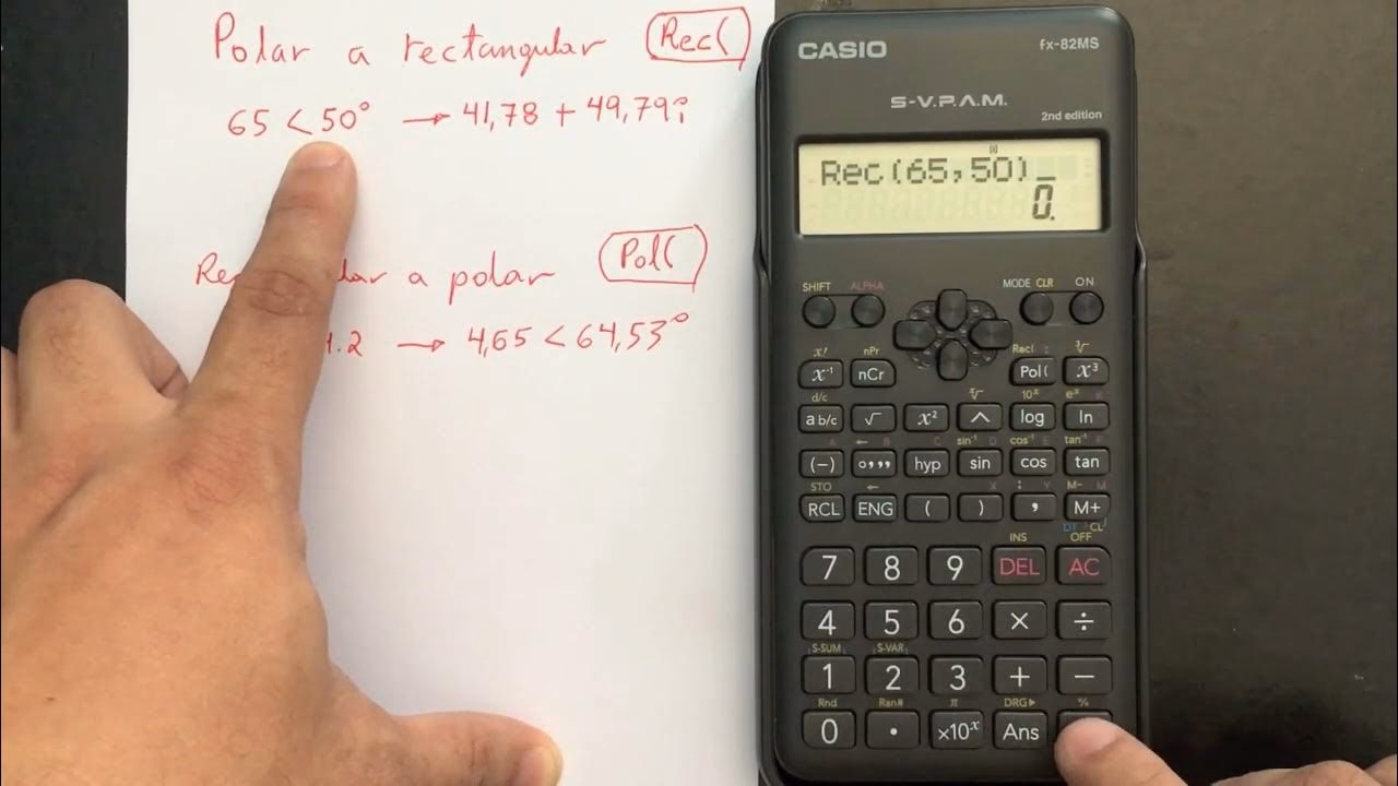 ¿Cómo pasar de binomial a polar en la calculadora?