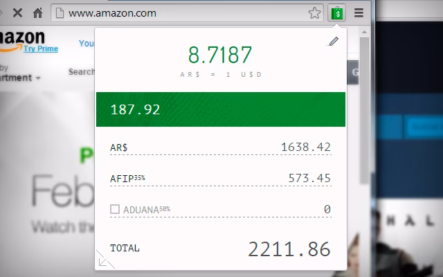 ¿Cuánto son 10 dólares estadounidenses en pesos argentinos con impuestos?