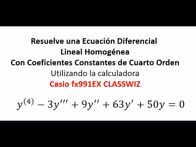 ¿Cómo se resuelven ecuaciones diferenciales homogéneas?