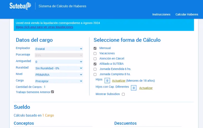 ¿Cómo se calcula el total de haberes?