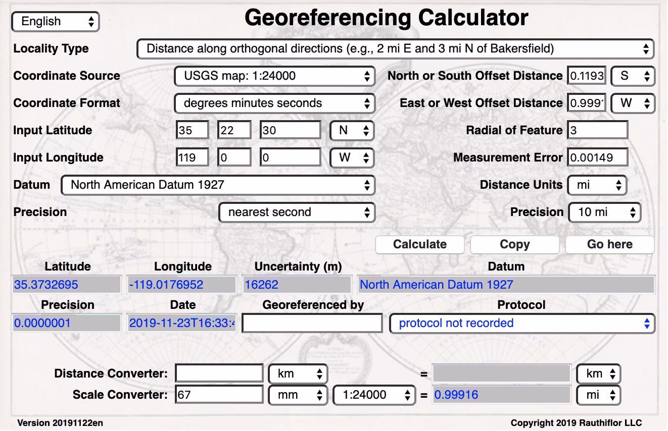 ¿Cómo puedo calcular las coordenadas en una calculadora?