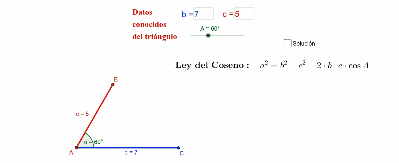 ¿Cómo sacar el teorema del coseno?