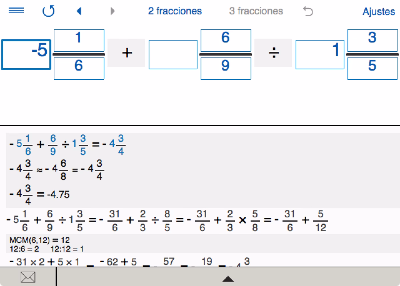 ¿Cómo poner una fracción en la calculadora de Windows?