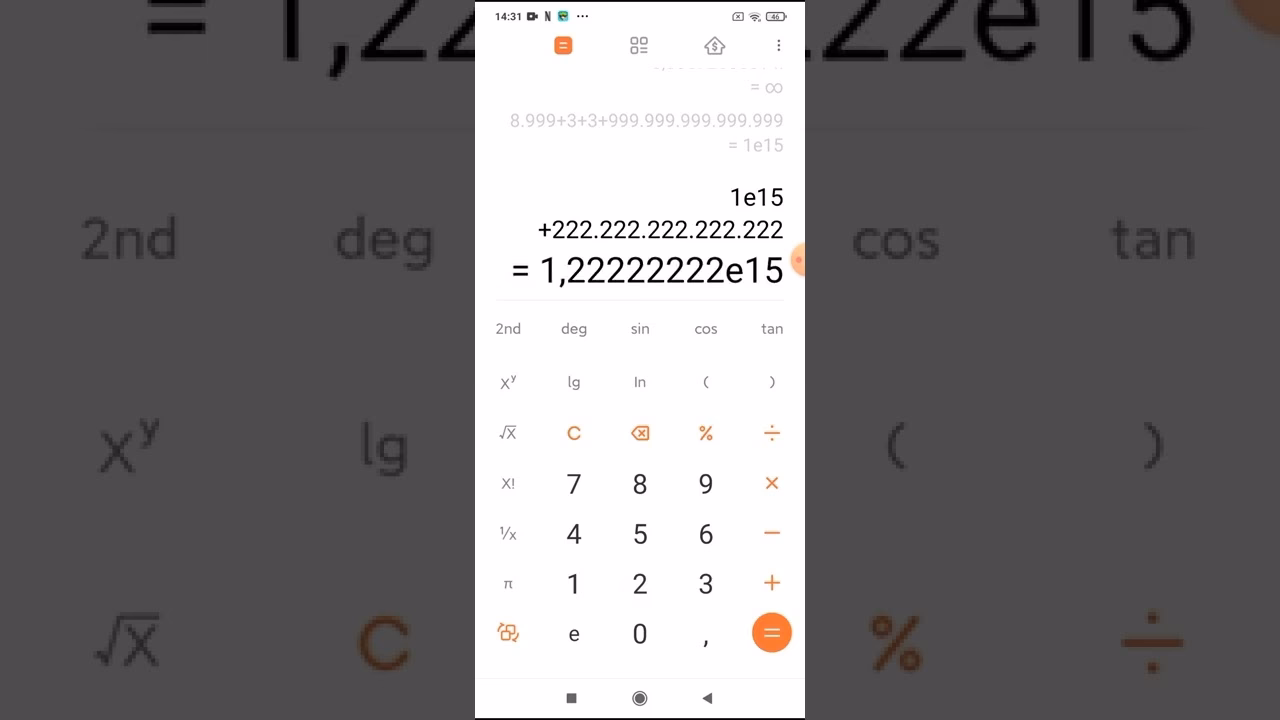 ¿Cómo se encuentra ∞ en una calculadora?