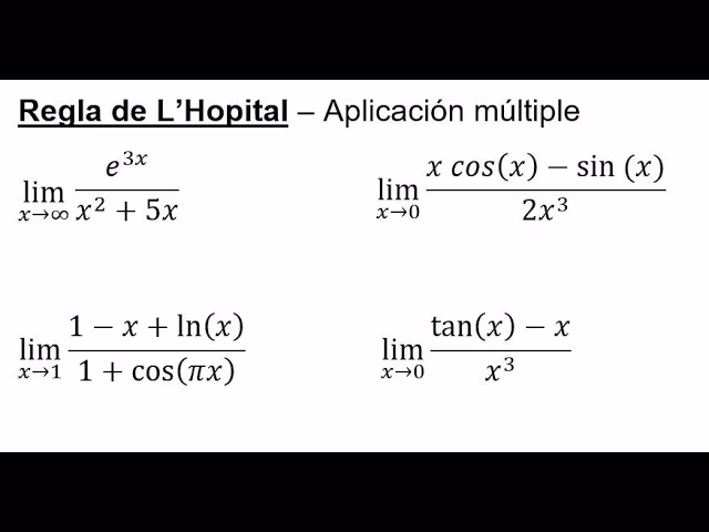 ¿Qué límites se pueden hacer por el hopital?