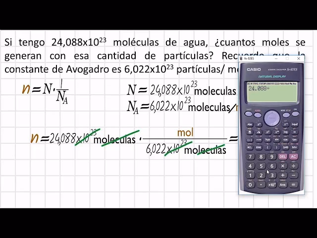 ¿Cómo puedo convertir moles a moléculas?