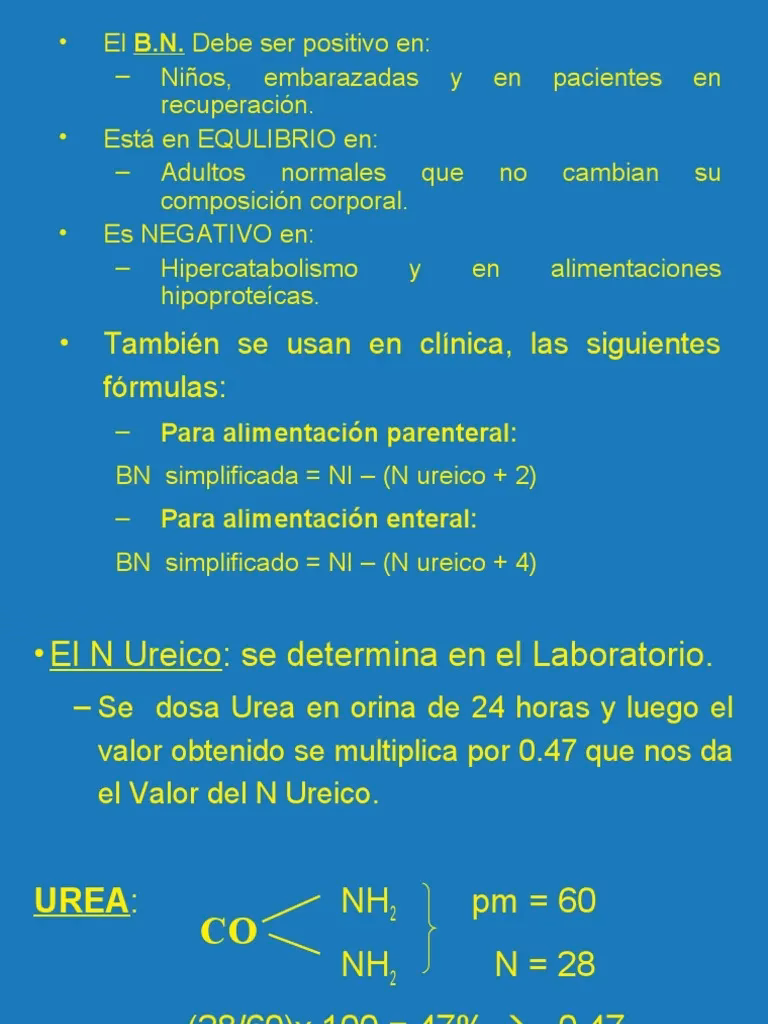 ¿Cuál es el valor normal del balance nitrogenado?