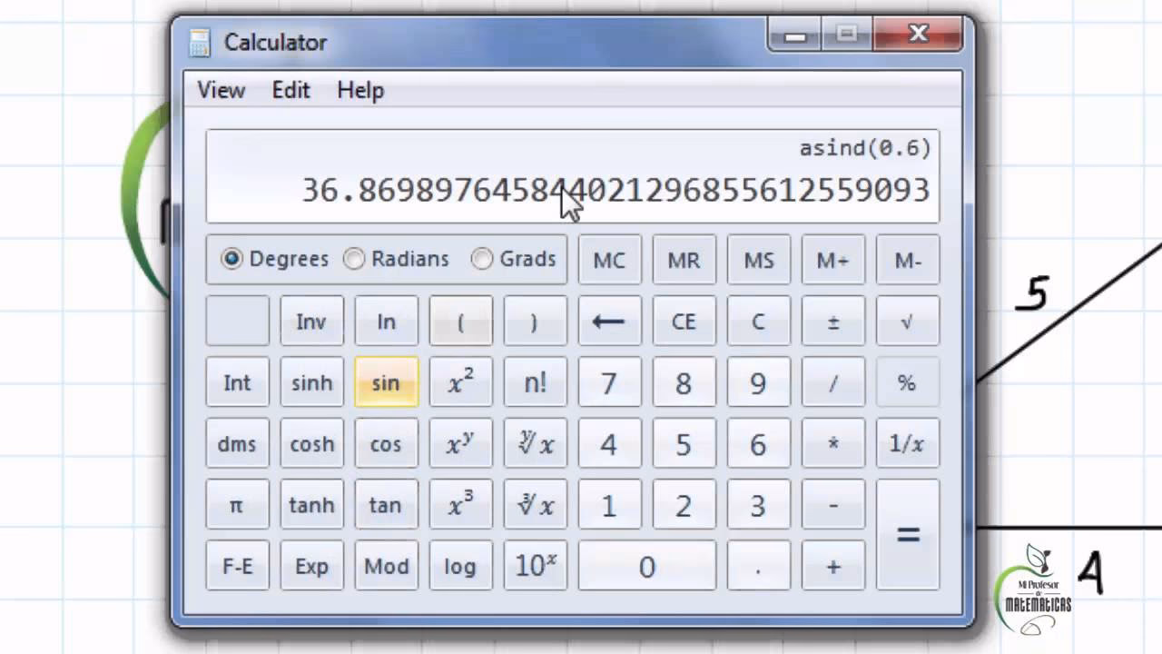 ¿Cómo se obtienen las razones trigonométricas en la calculadora?