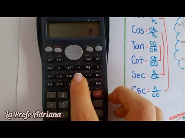 ¿Cómo se obtienen las razones trigonométricas en la calculadora?