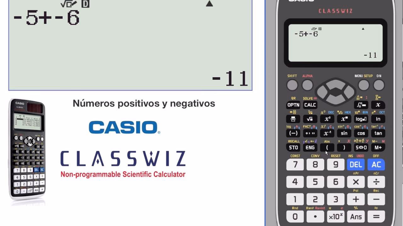 ¿Cómo calcular números negativos y positivos?
