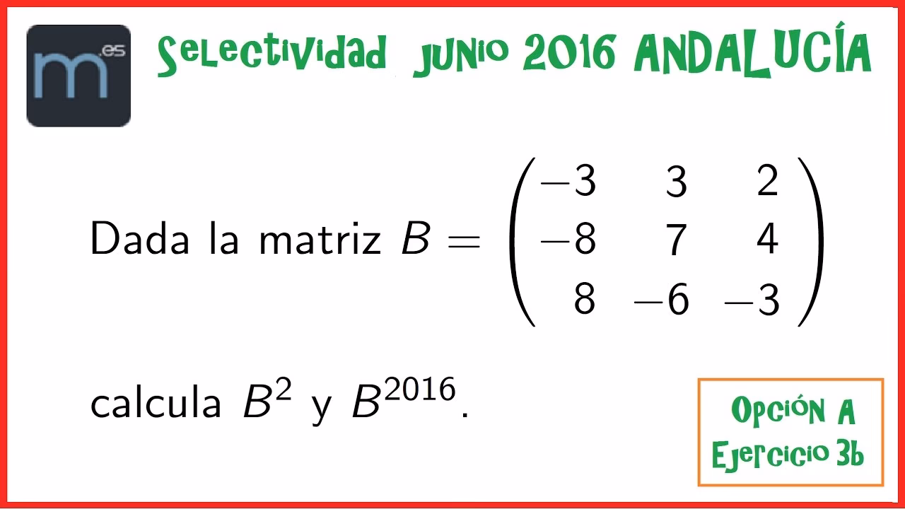 ¿Cómo se calcula la potencia de una matriz?