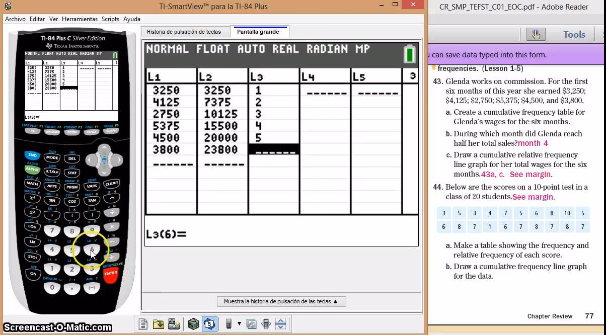 ¿Cómo calcular la frecuencia en la tabla?