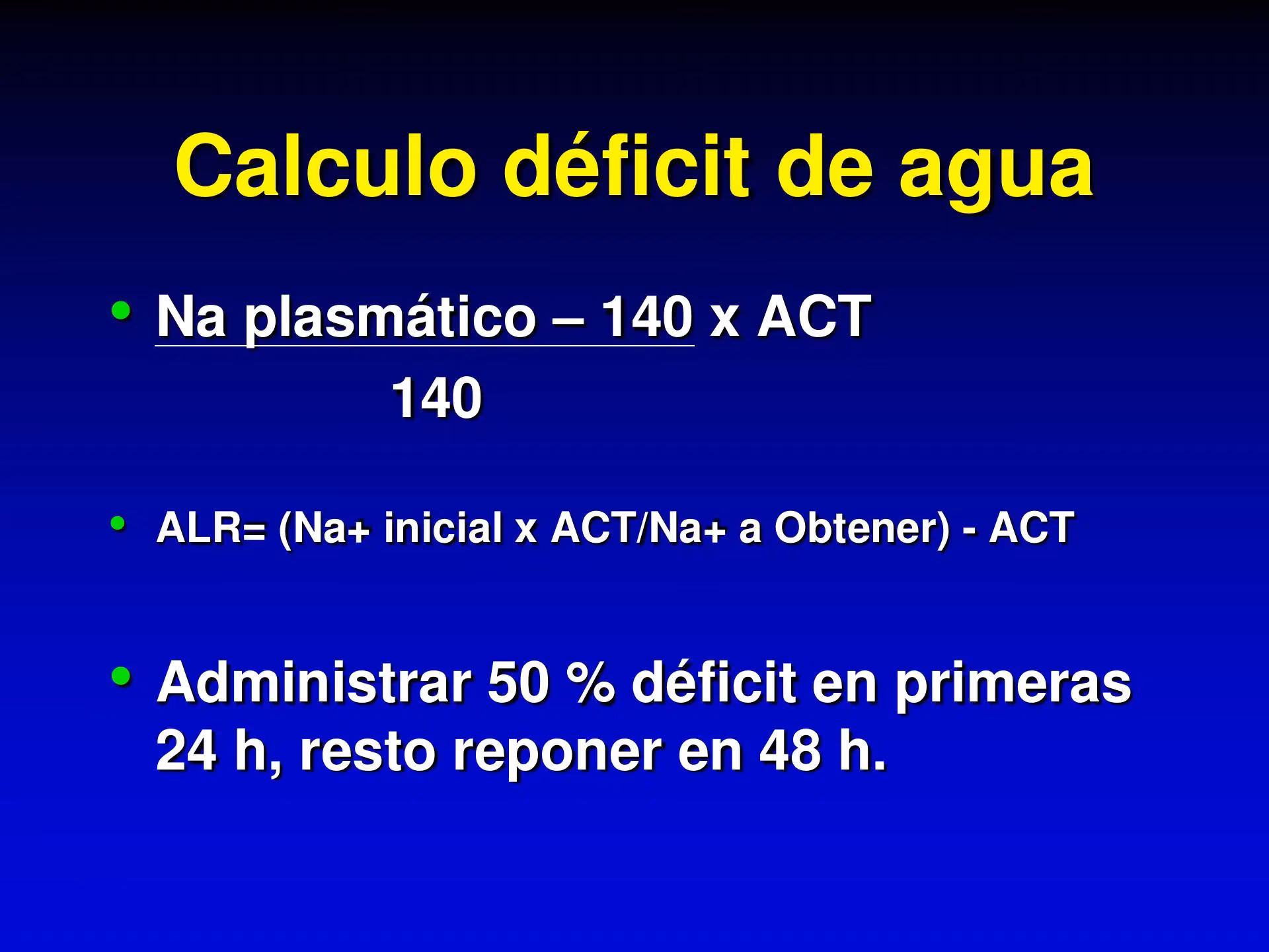 ¿Cómo reponer el déficit de agua libre?