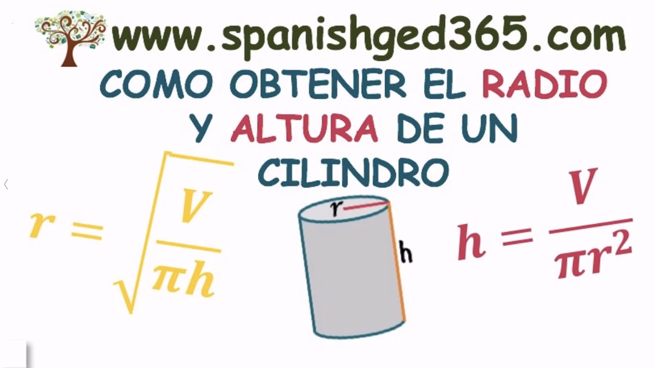 ¿Cómo calcular el área de un cilindro sin la altura?