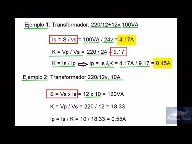 ¿Cómo calcular los amperios de un transformador?