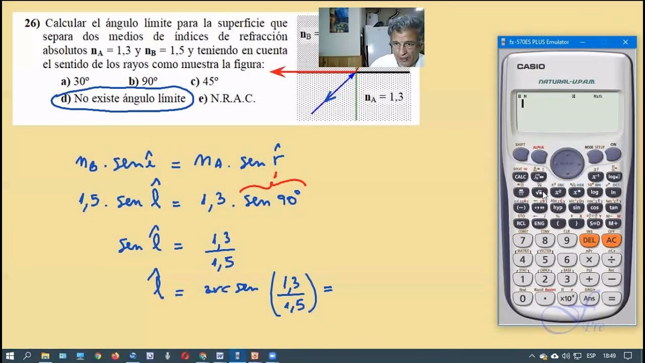¿Cómo se calcula el ángulo de reflexión?