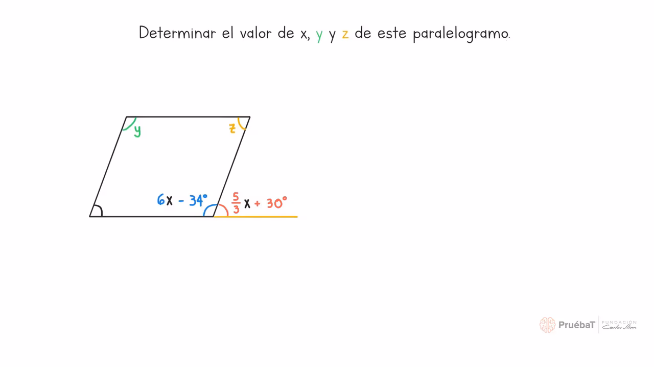 ¿Un ángulo interior de un paralelogramo suma 360°?