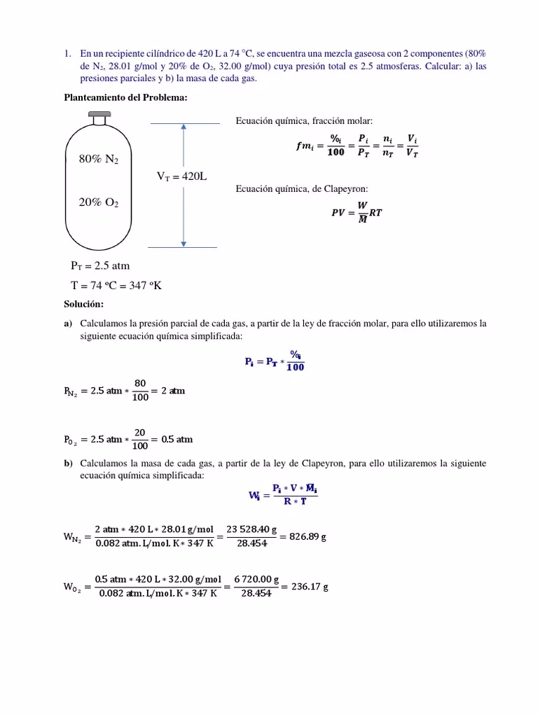 ¿Cuál es la masa molecular promedio de una mezcla gaseosa que contiene 40% de H2 y 60% de helio por volumen?