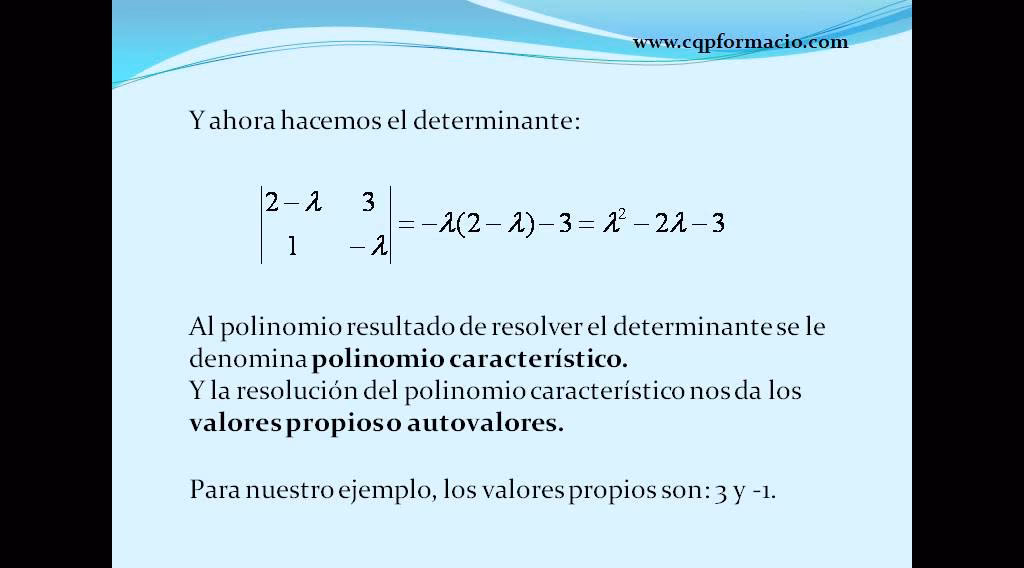 ¿Cómo hallar autovalores?