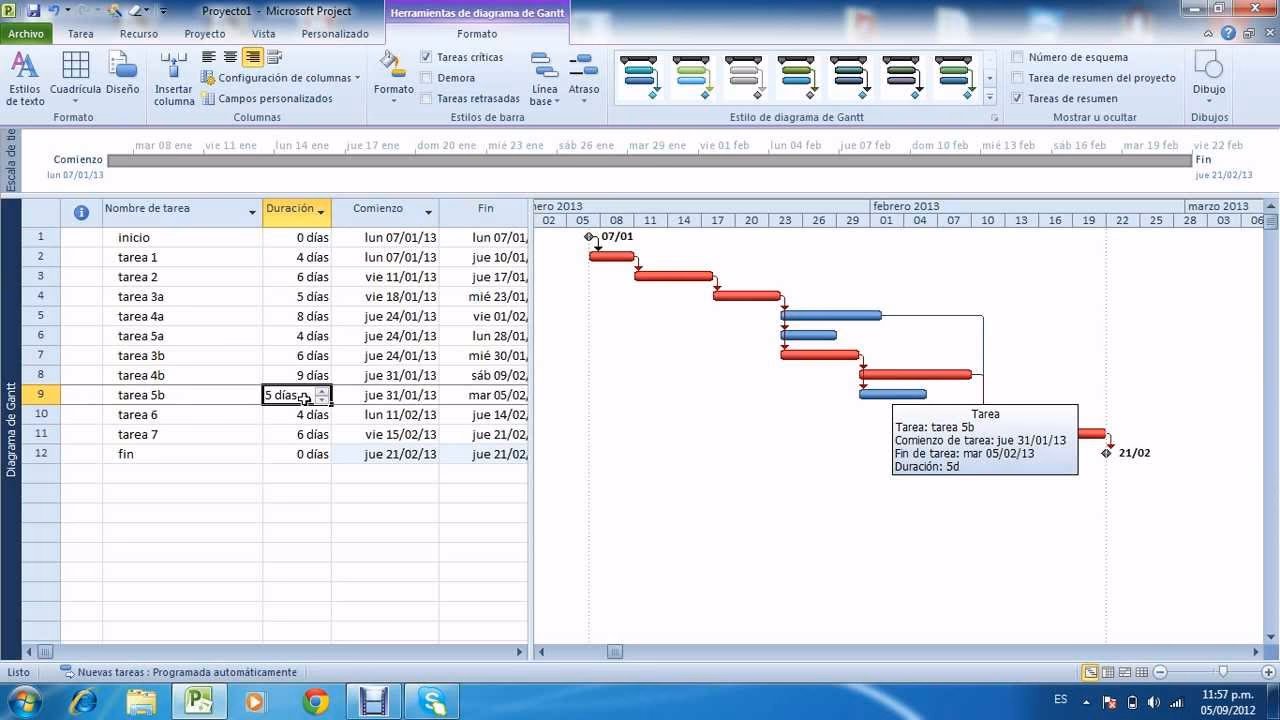 ¿Cómo puedo calcular la ruta crítica en Project?