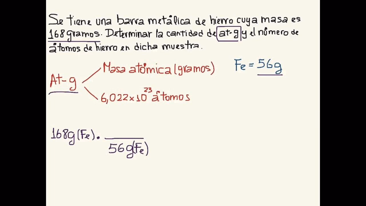 ¿Cuántos átomos hay en 1g?