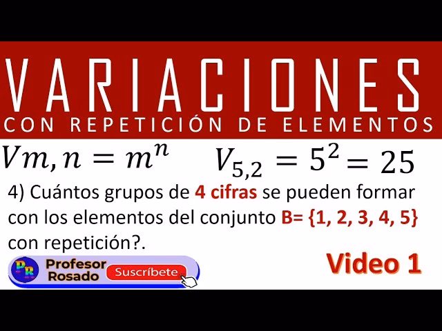 ¿Cómo hacer una variación con repetición?