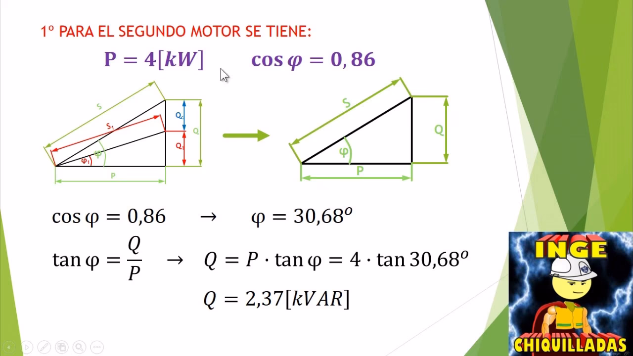 ¿Cómo calcular el condensador de corrección del factor de potencia?