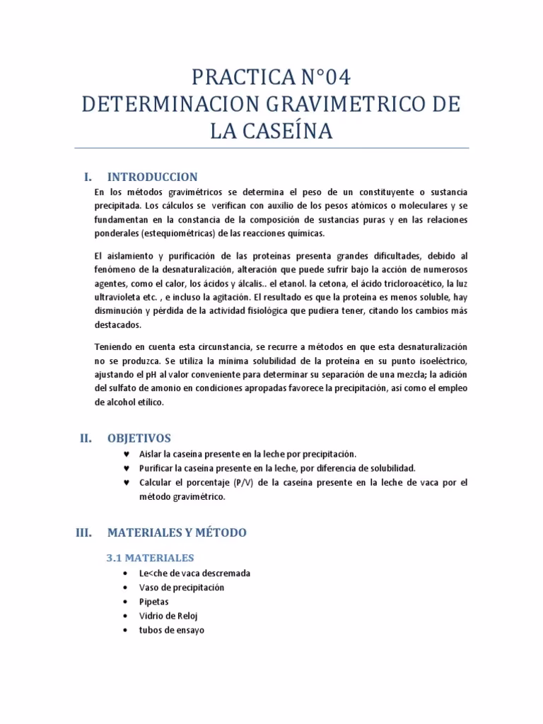 ¿Cómo se determina la caseína en la leche?