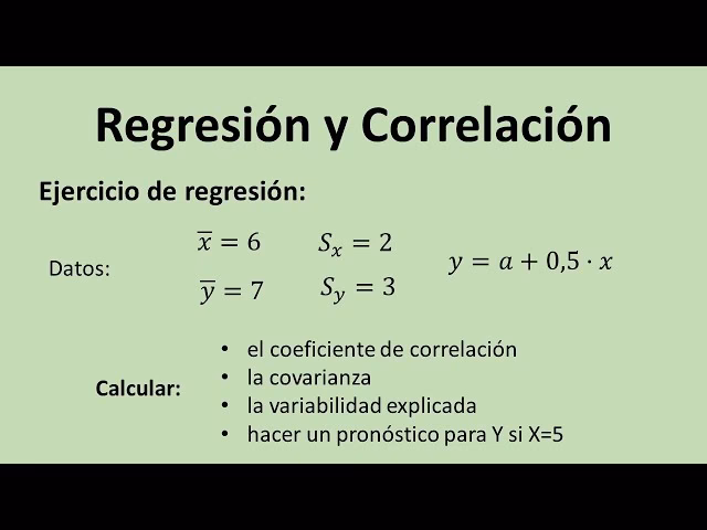 ¿Cómo calcular el coeficiente de regresión?