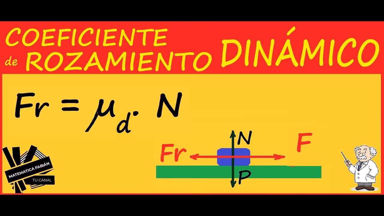 ¿Cuál es la fórmula del coeficiente de rozamiento dinámico?