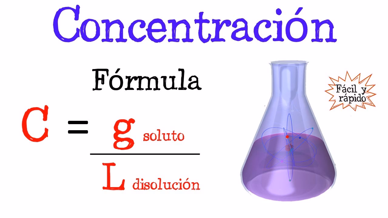¿Cómo se calcula la concentración de una disolución?