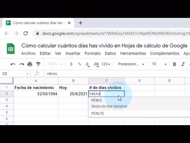 ¿Cómo se calcula el tiempo de vida de una persona?