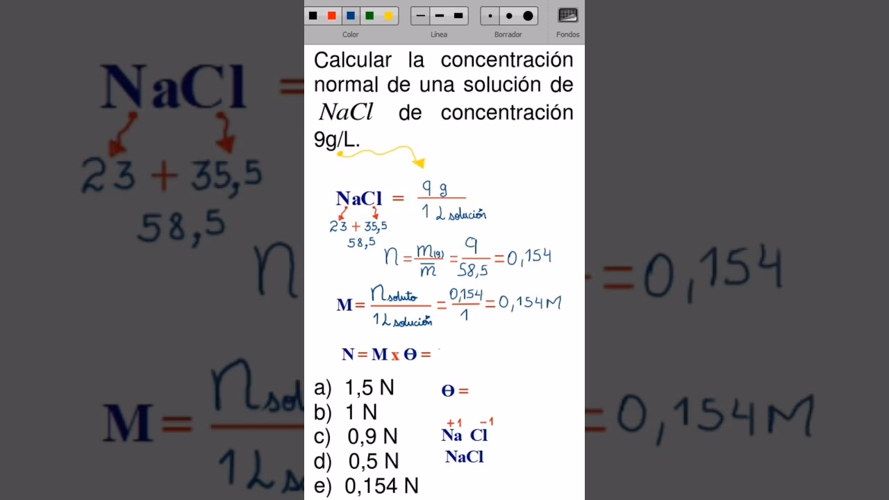 ¿Cómo calcular el 10% de NaCl?