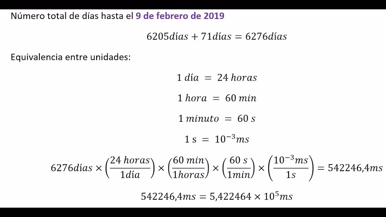 ¿Cómo convertir un segundo en un milisegundo?