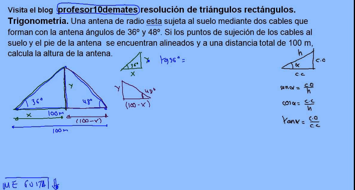 ¿Cuál es la fórmula para la altura de la antena?