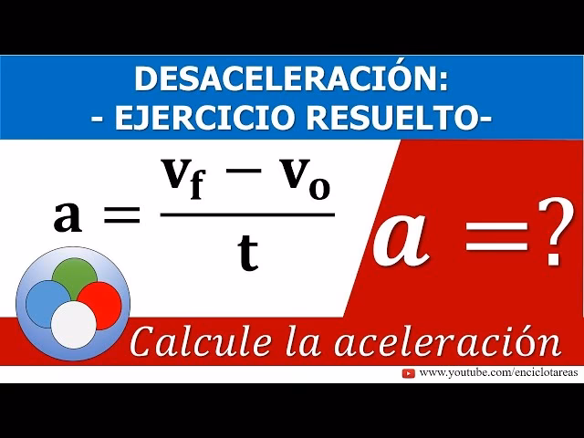 ¿Cómo se calcula la desaceleración a lo largo de la distancia?