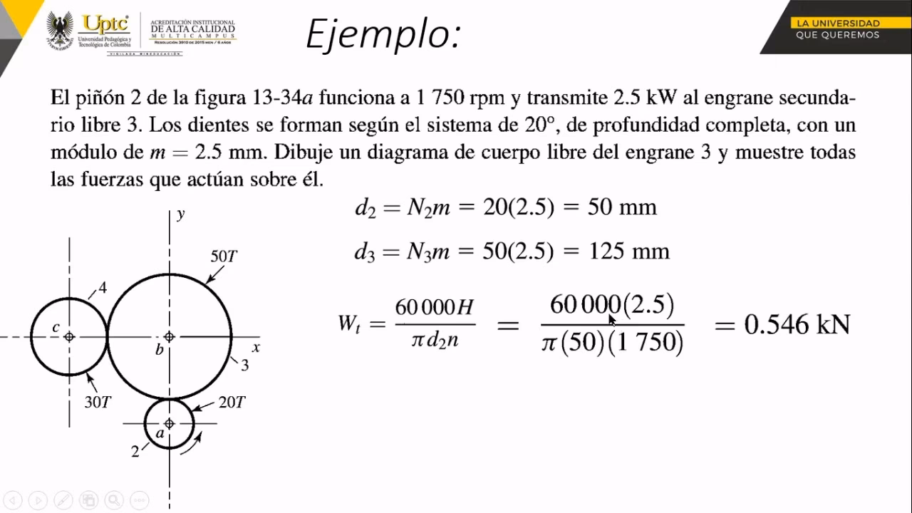 ¿Cómo se calcula la distancia entre los ejes de un engranaje?