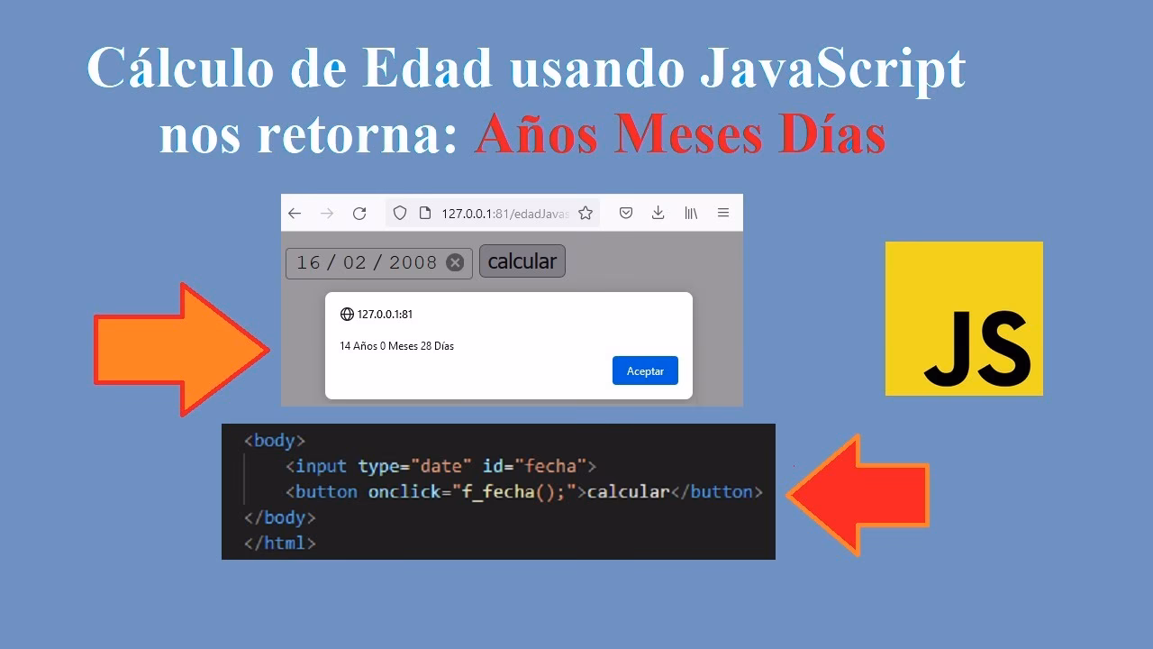 ¿Cómo poner la edad en HTML?