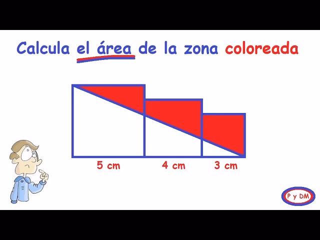 ¿Cómo se calcula el área de la región coloreada?
